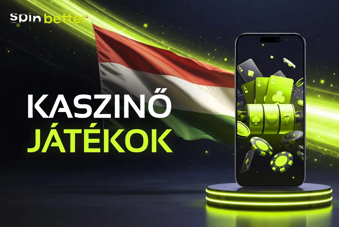 SpinBetter casino kezdőoldala a játékkategóriákkal